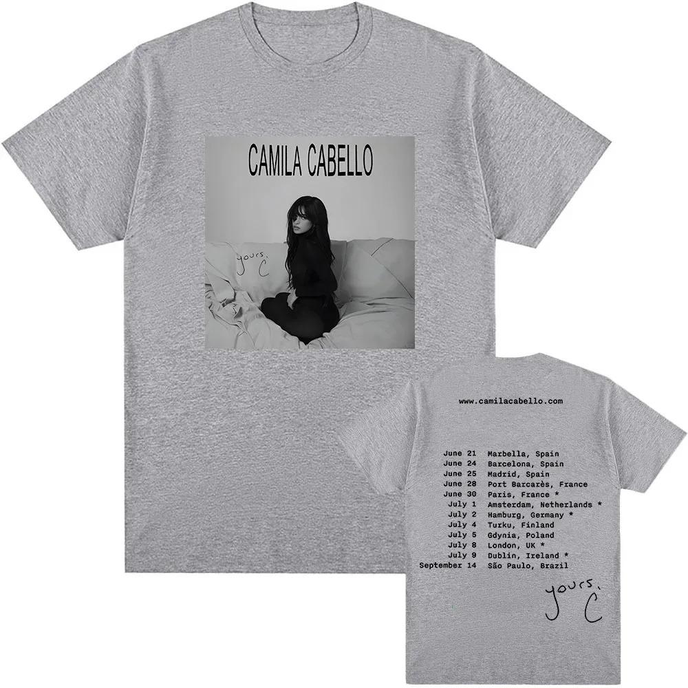 Camila Cabello Yours.C Tour 2025 T-shirt Singer Graphic T Shirt Cotton Summer Men Women Tshirt Camisas Hip Hop Unisex Streetwear