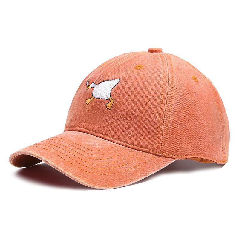 Polyester Baseballkappe mit Gänse-Stickerei und Sonnenschutz für Freizeit-Outdoor-Bekleidung