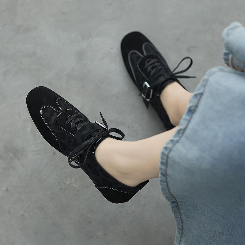 Fashion Brand Shoes Woman 2025 Trend Autumn New Vintage Suede Loafers Women's Casual Flats Shoes British Style Flat Single Shoes Pumps