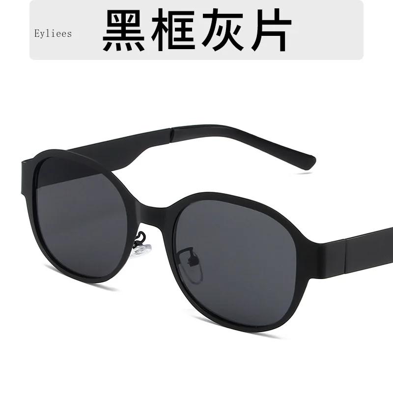 Sunglasses for Women Retro Metal Oval Men Premium Brand Designer Trendy Punk Round Sun Glasses Female UV400 glasses for men