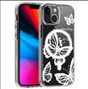 White Butterfly Magnetic Case for iPhone 15/16/17 Pro Max - Transparent Full Coverage Protection