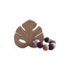 DIY Baby Personalized Name Leaf Pacifier Clips Holder Chain Teething Toys Gifts Wooden Ring Anti-drop Chains Babies