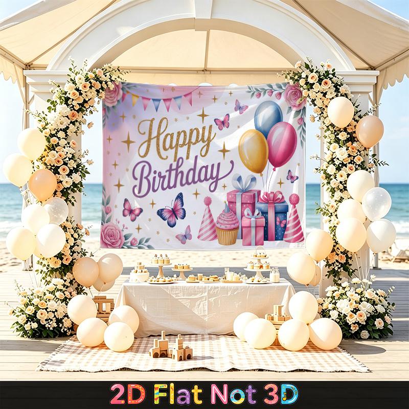 1pc Floral Party Backdrop - Room Wall Decor