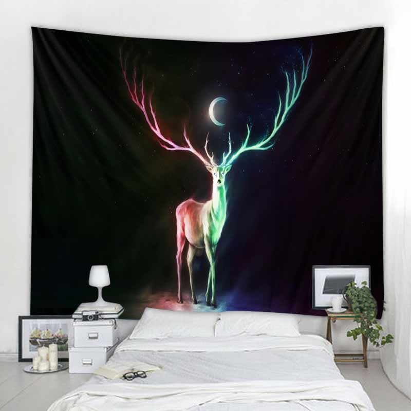 Sonne und Mond Traumplanet Wandteppich Wandbehang Böhmische Mandala Psychedelische Hippie-Ästhetik Heim Zimmer Wanddekoration