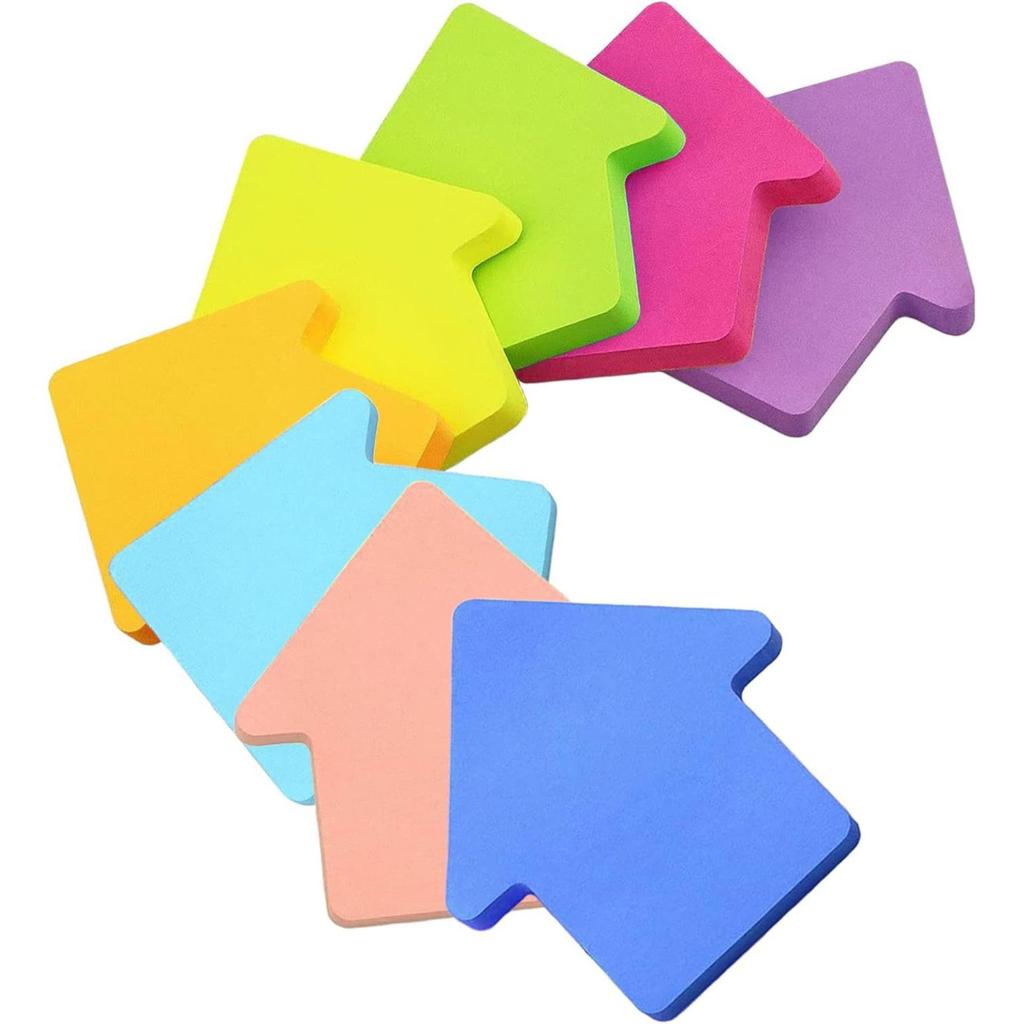 Vibrant Sticky Notes with Strong Adhesive - Tearable, Reusable, Fluorescent Memo Pad for Students and Offices