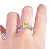 2CT Colorful Moissanite High Carbon Diamond Imitation Gemstone Ring for Women Fashion Jewelry