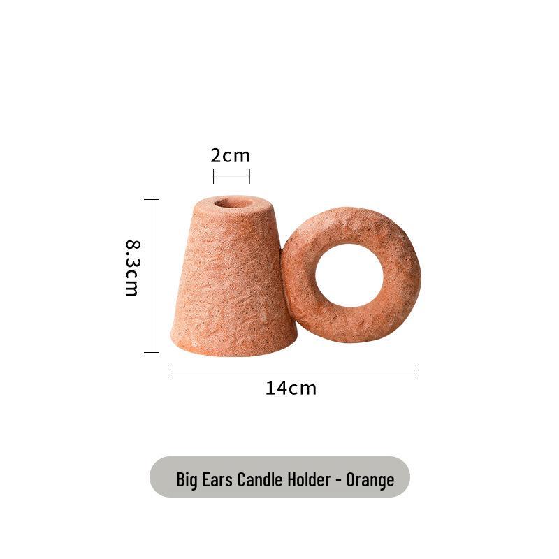 Retro Ceramic Candle Holder - Creative Candlestick for Home Decor, Desktop, and Soft Decoration in INS Style