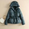 Autumn Winter Loose Warm Duck Down Jacket Hooded Windproof Short Parkas Outwear