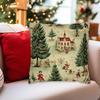 Vintage Style Pillows Snow Holiday Fun Rural Christmas Theme Pillows Farmhouse Sofas Pillows Decorations Christmas Gifts