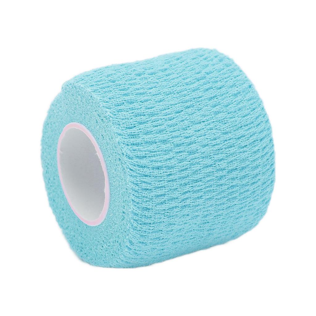 Samoprzylepny bandaż oddychający elastyczny bawełniany samoprzylepny bandaż w rolkach na nadgarstek kostkę niebieski