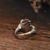 Yintai Fei Thai Trident Silver Ring: Cool, Retro, Adjustable Men's Accessory