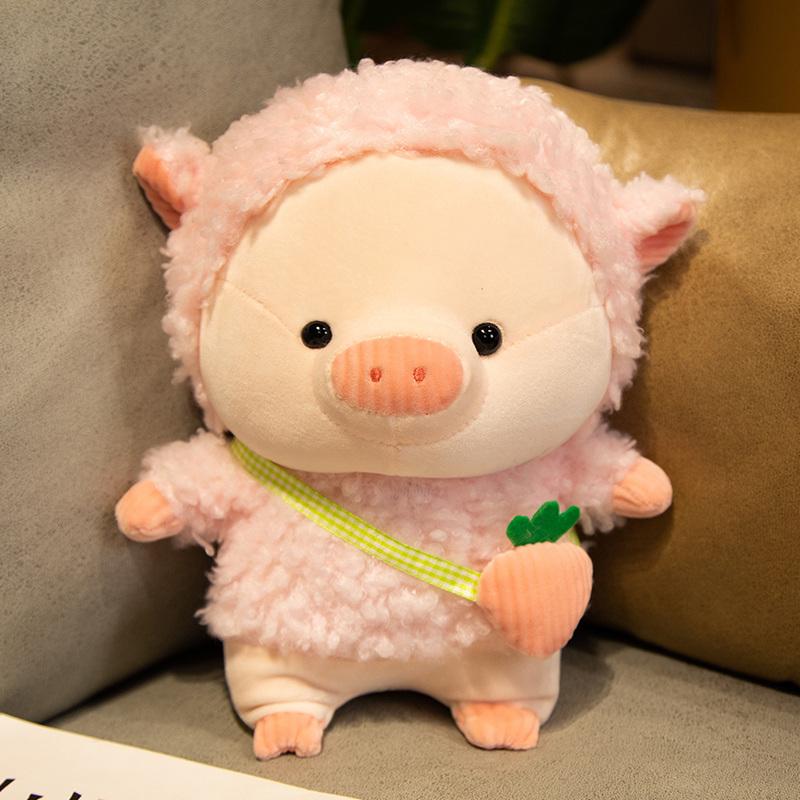 Non-Toxic 28/38Cm Lovely Pig Plush Toy Creative Cosplay Rabbit&Bear Doll Soft Stuffed Animals Toy For Children Baby Kawaii Birthday Gift