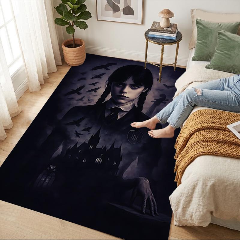 Wednesday Addams Living Room Nonslip Area Rug Soft Carpet For Bedroom Game Playroom Sofa Office Home Decor Doormat Christmas Gift C9302760