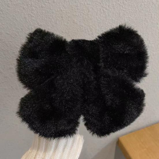 Jente hårnål mote Utsøkt håndverk Lett elegant dame plysj sløyfe Vår hårklips Styling Tool