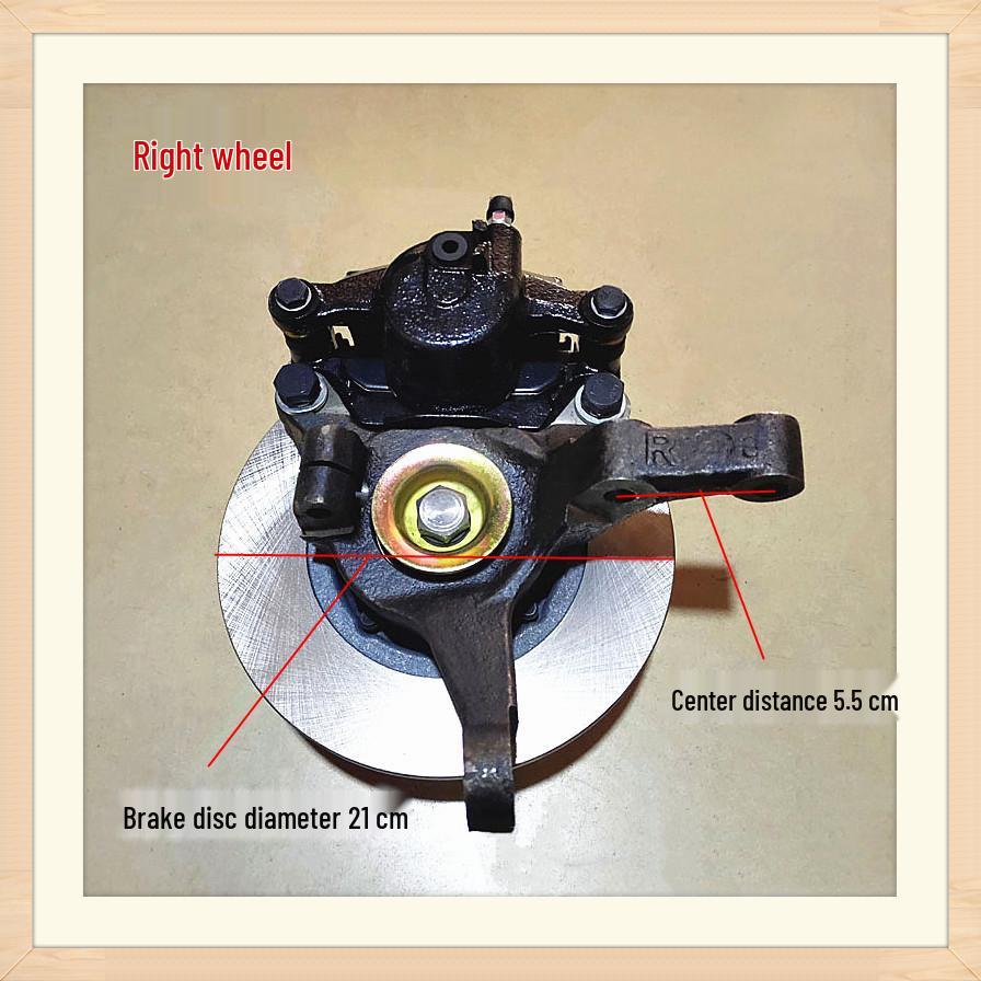 New Electric Front Axle Disc Brake Kit for Left Wheel - Old Buggy Modification