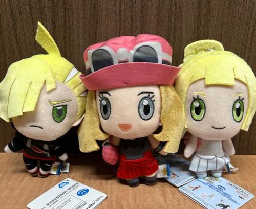 Pokemon Masters EX Plush Toy Serena Lillie Gladion set 3