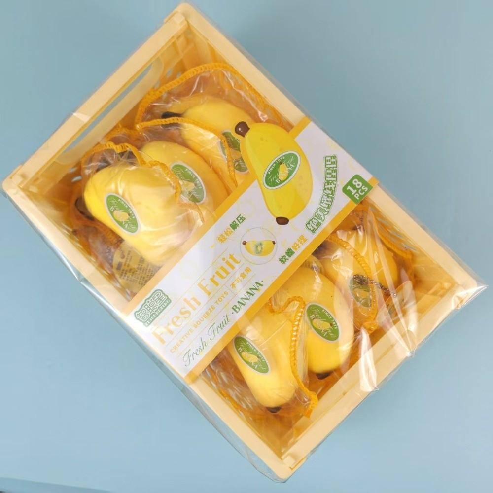 Slow Rebound Material Banana Squeeze Toy Handmade Slow Rising Squishy for Anxiety Relaxation