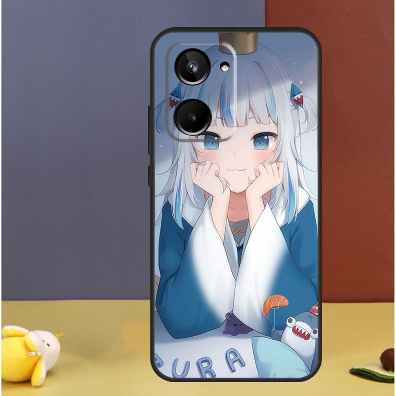 Anime Hololive Gawr Gura For Realme C71 C75 C55 C53 C67 C61 C33 C63 C51 C65 15 GT7 Pro 10 11 12 13 14 Pro Plus Case