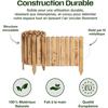 Bordure de jardin en bois - CREATIVE HOME - 200 x 40 cm - Pin naturel - Traitée anti-UV - Flexible modulable