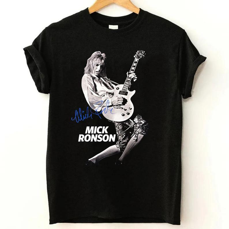

Mick Ronson Play Guitar Signature Short Sleeve Tee Unisex T-Shirt All Size Unisex T-Shirt S