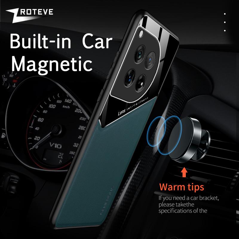 For OnePlus12 Case Zroteve PU Leather Car Magnetic Hard PC Cover For OnePlus 11 11R One Plus 12 12R OnePlus12R Phone Cases