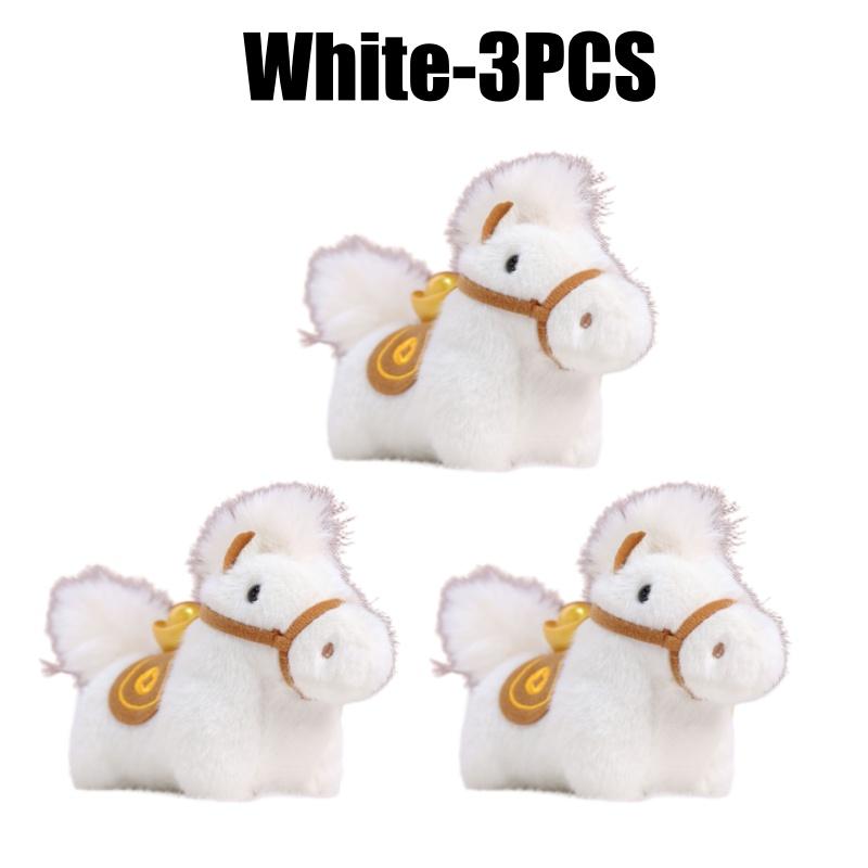 Year Of The Horse 2026 Plush Keychain Lucky Money Ingot Foal Doll Soft Stuffed Animal Toy For Kids New Year Gift Collectible