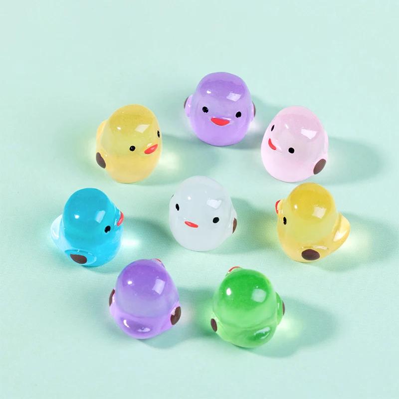 50-300Pcs Cartoon Luminous Chick Miniature Resin Figurines DIY Landscape Decoration Creative Home Decoration Accessories Gifts