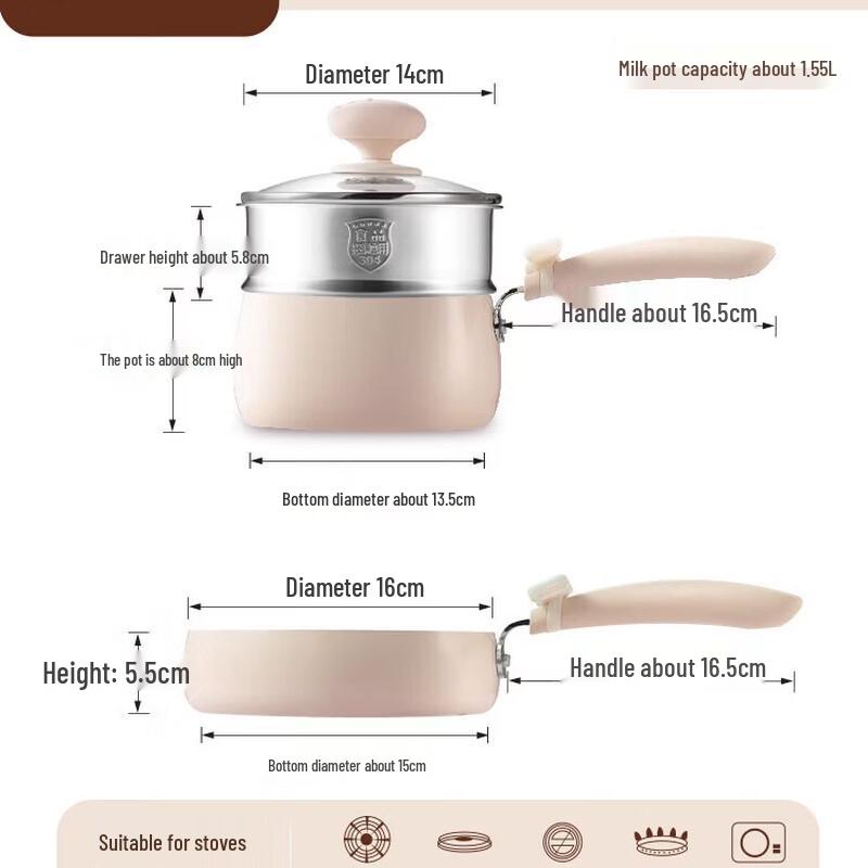 

COOKER KING Non-Stick Baby Food Saucepan Set