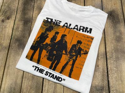 Vtg 1984 the Alarm Tour Cotton White Full Size Unisex Tee Shirt Unisex T-Shirt