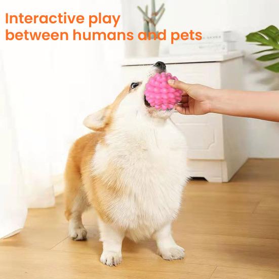 Dog Chew Toy Ball Spiky Dog Chew Ball Oral Care Heavy-Duty Rubber Molar Ball Toy for Medium Large Dogs Strong Chewers