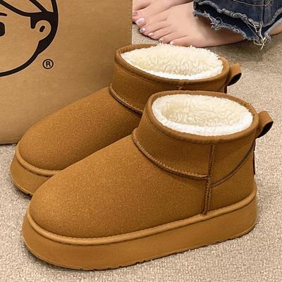 Bottes de Neige à Plateforme pour Femmes 2025 - Antidérapantes, Doublées en Polaire, Bottines d'Hiver Épaissies, Vêtements d'Extérieur Chauds et Décontractés