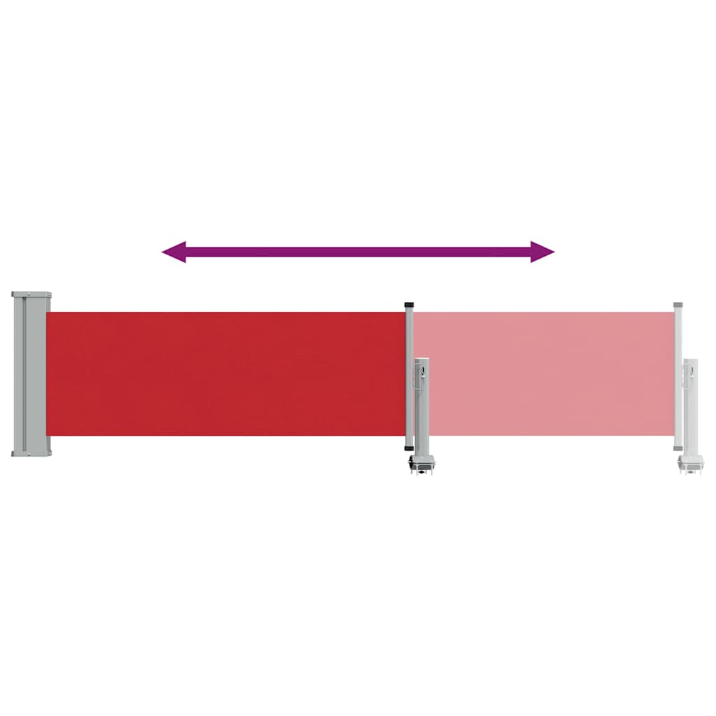 Retractable Side Awning 60*300 Cm Red