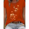 T-shirt da Donna con Ramo Floreale Viola - Grafica Delicata di Fiori ad Acquerello, Top Casual Viola Chiaro