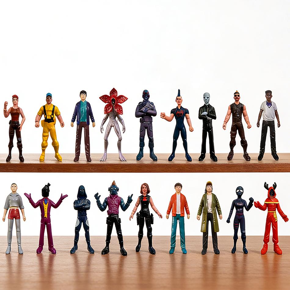 Gifts 18P MOC Demogorgon Strangered Things Vecna Desktop Ornament Toys Kid Gifts Figure Collectible for Tabletop Desk Decor