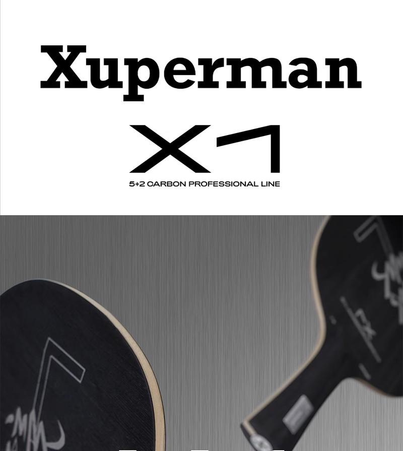 Xuperman 012 Table Tennis Racket 5-Layer Carbon X1 Offense-Powerful Baseplate Blade with Pimples in Rubber Durable Design