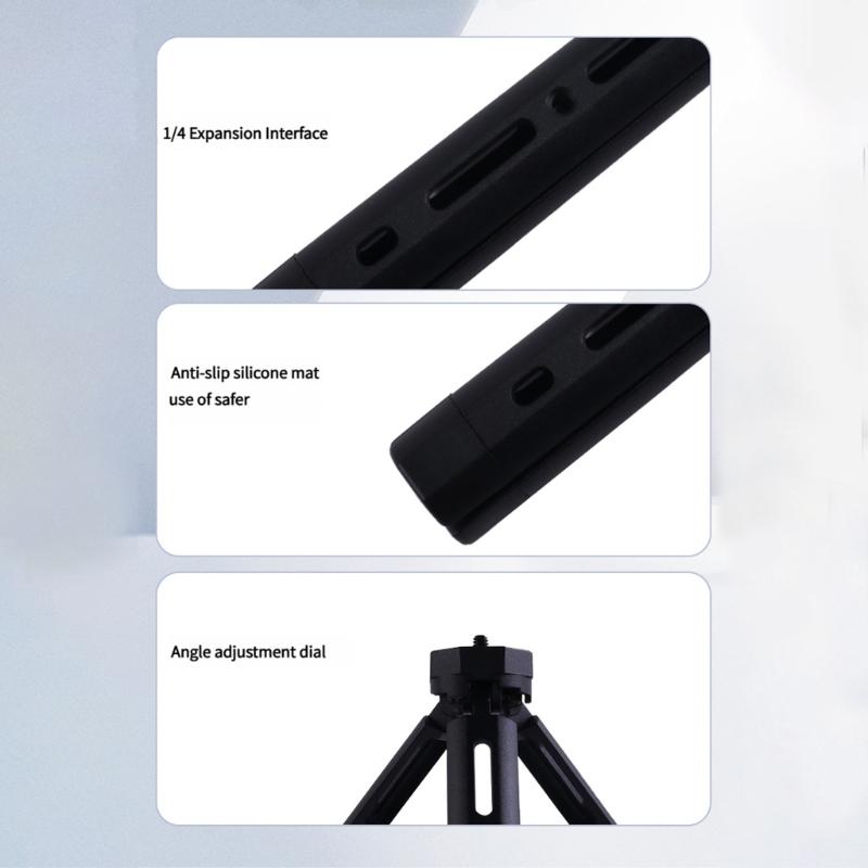 Desk Tripod for Camera and Phone Phone Holder Action Camera Adapter Stable Grip Portable Table Tripod Desktop Mount