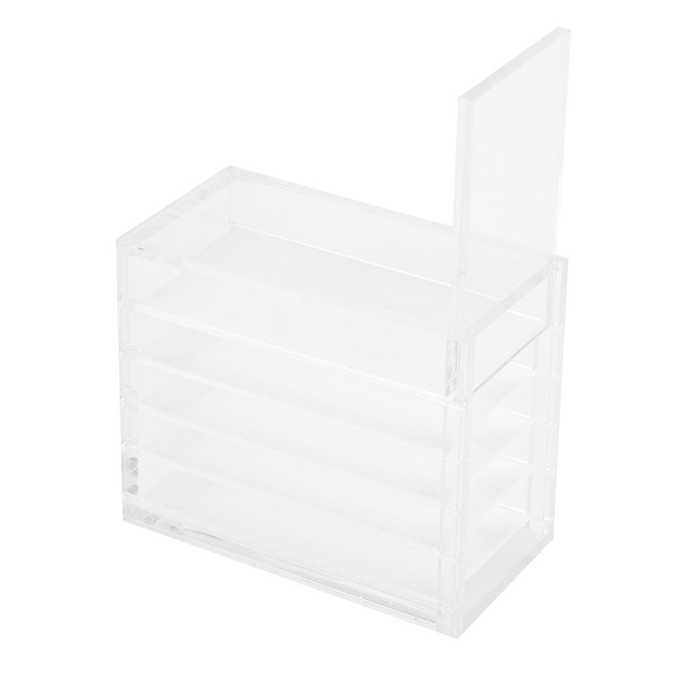 Clear Eyelash Storage Box Makeup Organizer 5 Layers Grafting Eyelashes Glue Pallet Holders