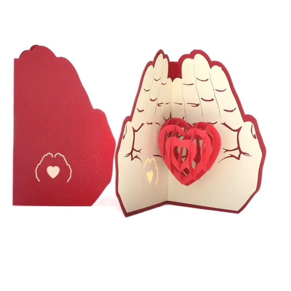 Creative Paper 3D Pop Up Card 3D Design Romantic Style Love Postcard Greeting Card Mothers Day