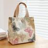 Large Capacity Lunch Bag Thermal Insulation Portable Mommy Bag Butterfly Print Bag  Lunch Storage