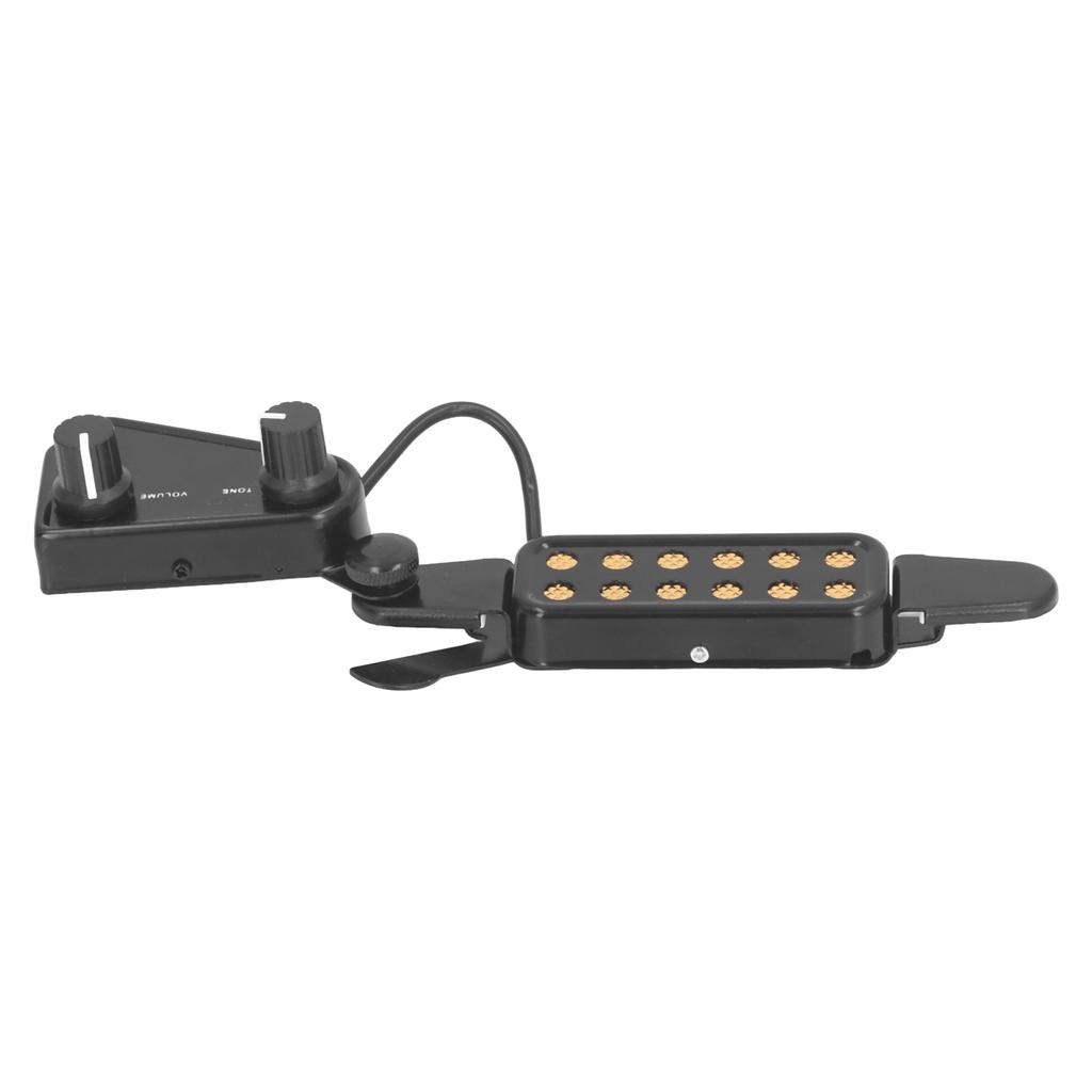 Acoustic Guitar Pickup Volume Adjustable Magnetic Guitar Pickup with 3 Meters Cable Black