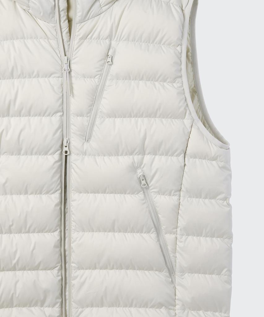 Musinsa Standard [City Leisure] Hooded Light Down Vest [Stone White]