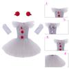 Girls Dress Clown Mesh Princess Set Children Halloween Party Show Costume Gift