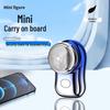 Rechargeable Men's Electric Shaver: Portable Beard Trimmer with Long-lasting Battery for Home, Travel, and Car Use.