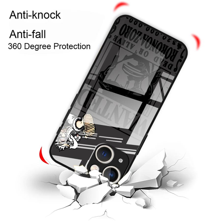 Case for iPhone 17 Pro Max XR 13 8 15 Plus 11 Air 16 12 14 Glass Phone Cover OneS P-ieceS Anime