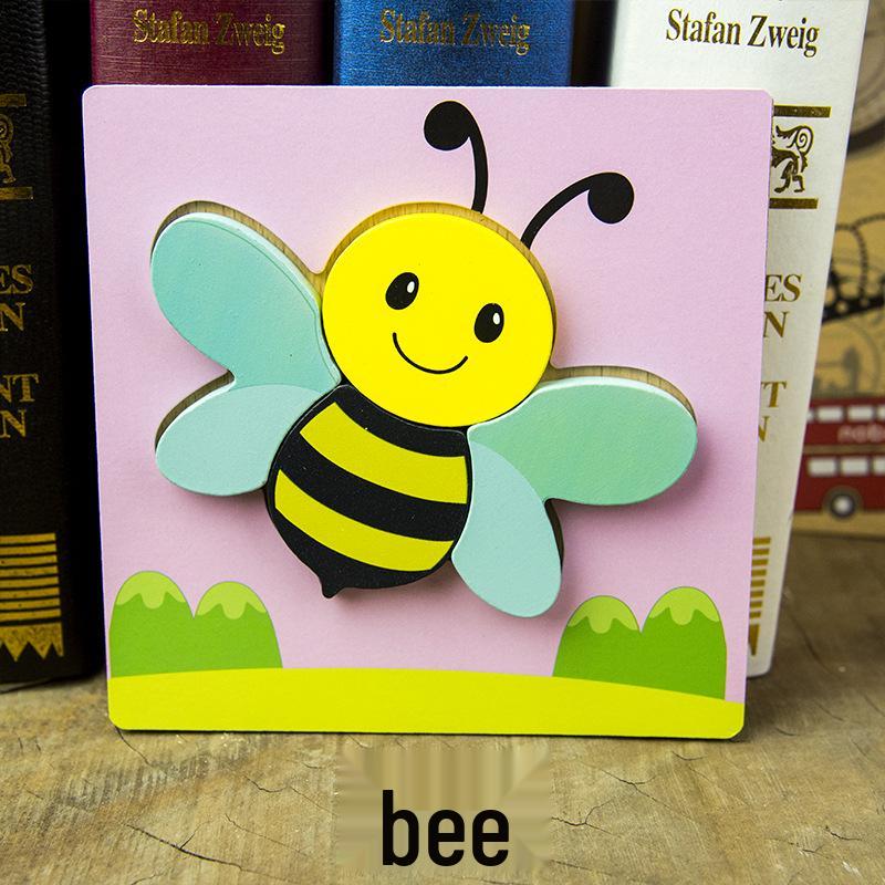 Animal 3D Wooden Jigsaw Puzzle Board for Toddlers (1-3 Years)