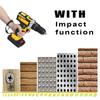 48V Mini 25+3 Torque Cordless Electric Impact Drill Screwdriver Wireless Power Driver DC With 2 Lithium-Ion Battery 3/8-Inches