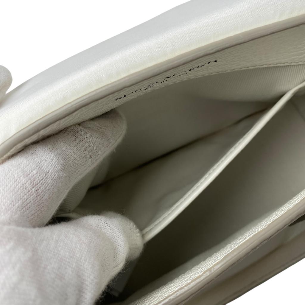 Used Maison MargielaShoulder Bag white leather Women