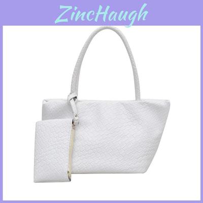 Large Capacity Tote Bag For Women With Pu Material And Zipper Closure For Daily Use