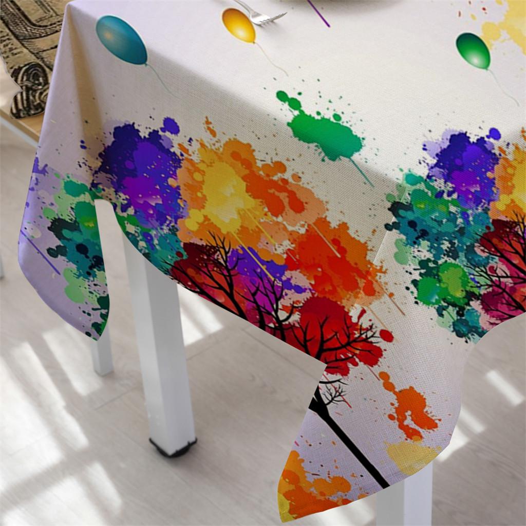 Primeval 3D Flower Table Cloth Rectangular Tea Table Cover Dining Home Decor