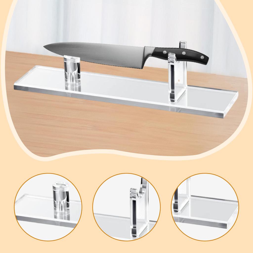 Knife Display Stand Knife Holder Easy To Assemble for Single Sturdy Practical Home Decoration for Restaurant Living Room